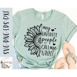 nanny svg, my favorite people call me nanny svg, nana shirt svg, nanny sublimation file, svg,png, eps, dxf, instant down