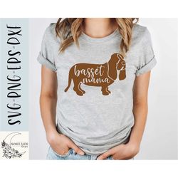 basset mama svg, basset hound svg, hound dog svg, dog mama svg, dog mom svg, svg,png, eps, dxf, instant download, cricut