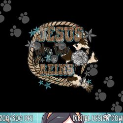 retro cowhide cross jesus take the reins religious western png, sublimation copy