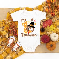 My First Thanksgiving Shirt, Baby's First Thanksgiving Shirt, Turkey Shirt, Baby Turkey Shirt, Thanksgiving Shirt Funny