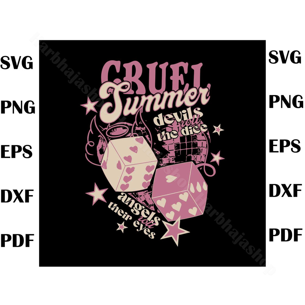 Cruel Summer Taylor Swiftie SVG Lover Album SVG Cutting File, cruel summer svg, lover album svg, swiftie svg - 1.jpg