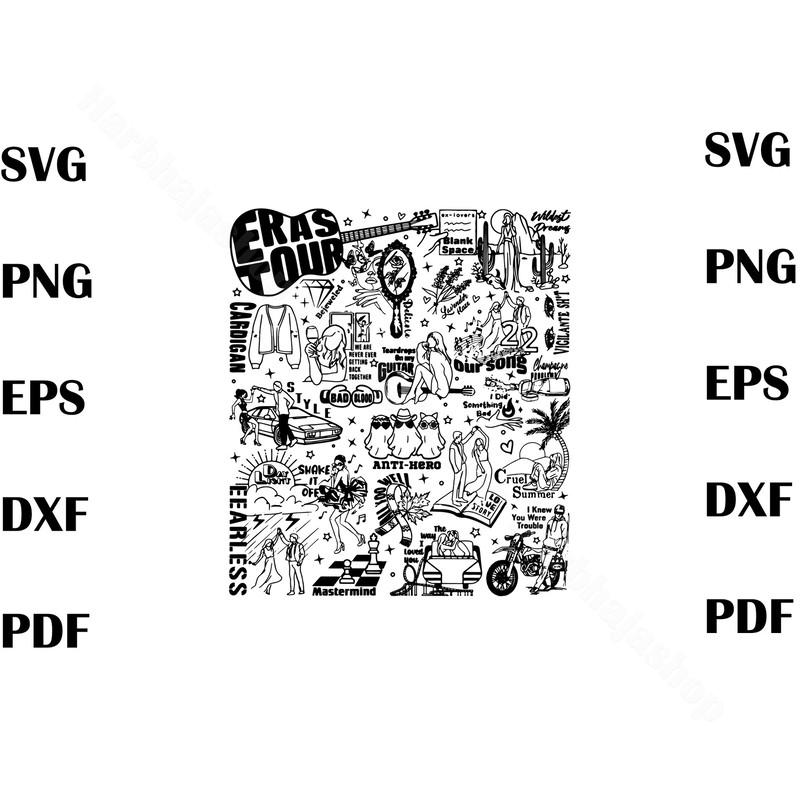 Eras Tour Taylor Swift Tracks list SVG Graphic Designs Files, swiftie svg, taylor swift fans, taylor swift svg, the eras tour svg - 1.jpg