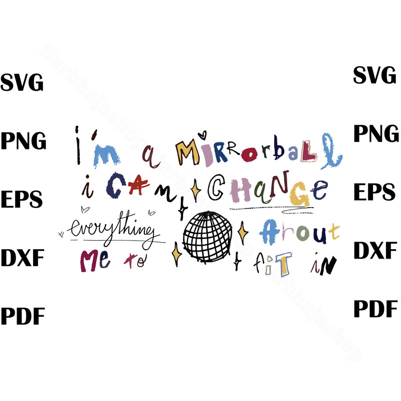 Mirrorball Taylor Swift SVG Folklore Album SVG Digital File, eras tour svg, folklore svg, mirrorball svg, swiftie svg, taylor swift svg - 1.jpg