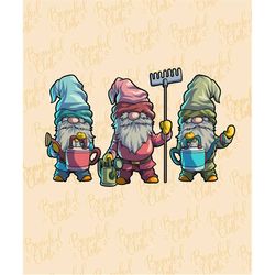 garden gnomes with waterin can gardener three gnomes svg png clipart garden lover cute gnomes