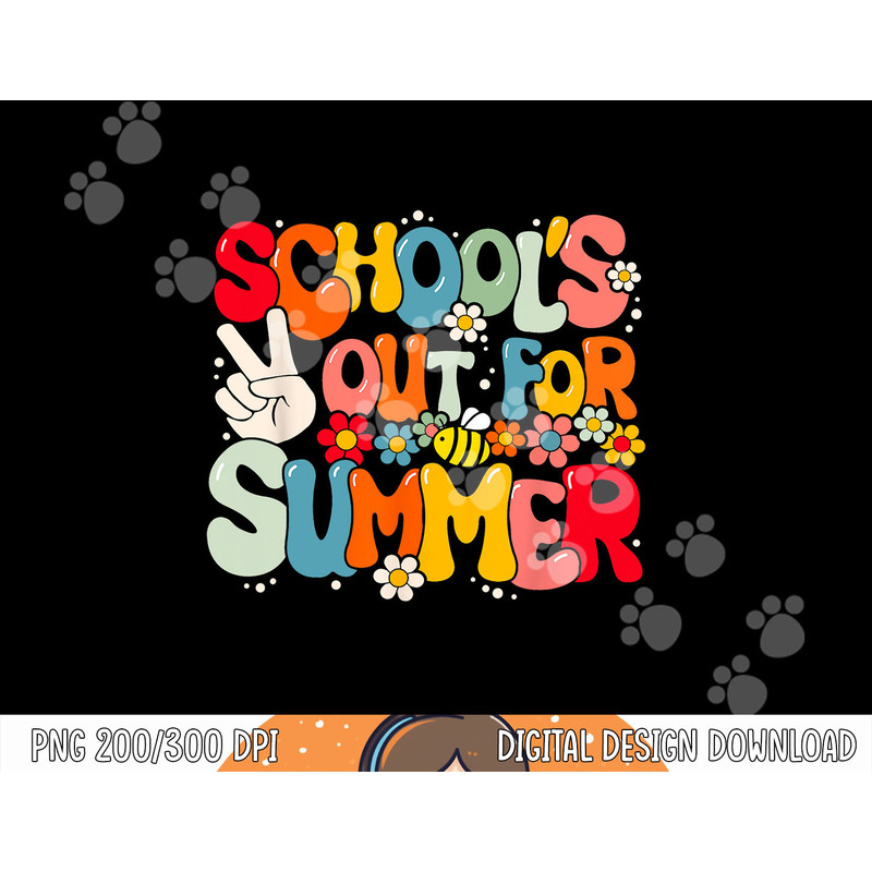 Retro Groovy School s Out For Summer Graduation Teacher Kids png, sublimation copy.jpg