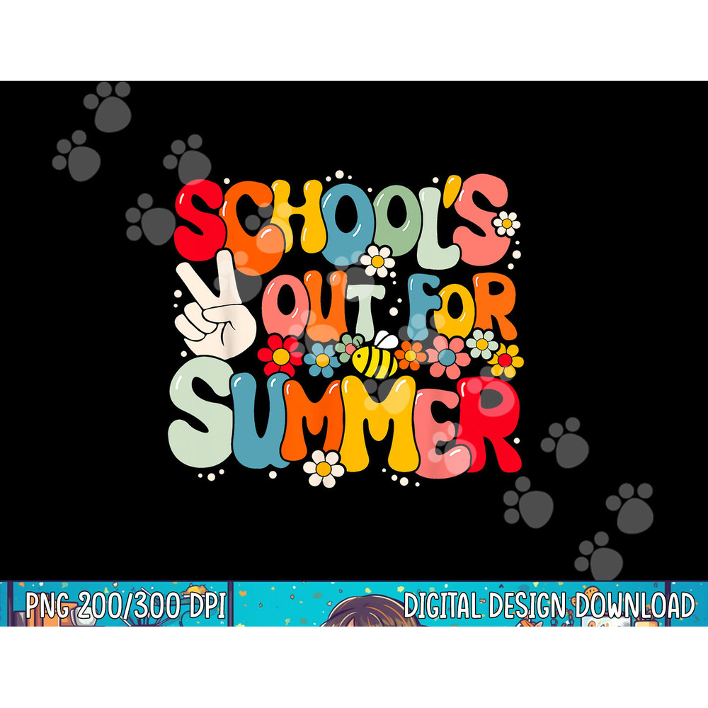 Retro Groovy School s Out For Summer Graduation Teacher Kids png, sublimation copy.jpg