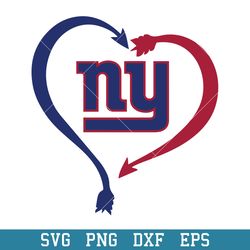 New York Giants Team Heart Logo Svg, New York Giants Svg, NFL Svg, Png Dxf Eps Digital File