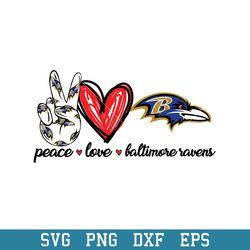 Pace Love Baltimore Ravens Svg, Baltimore Ravens Svg, NFL Svg, Png Dxf Eps Digital File