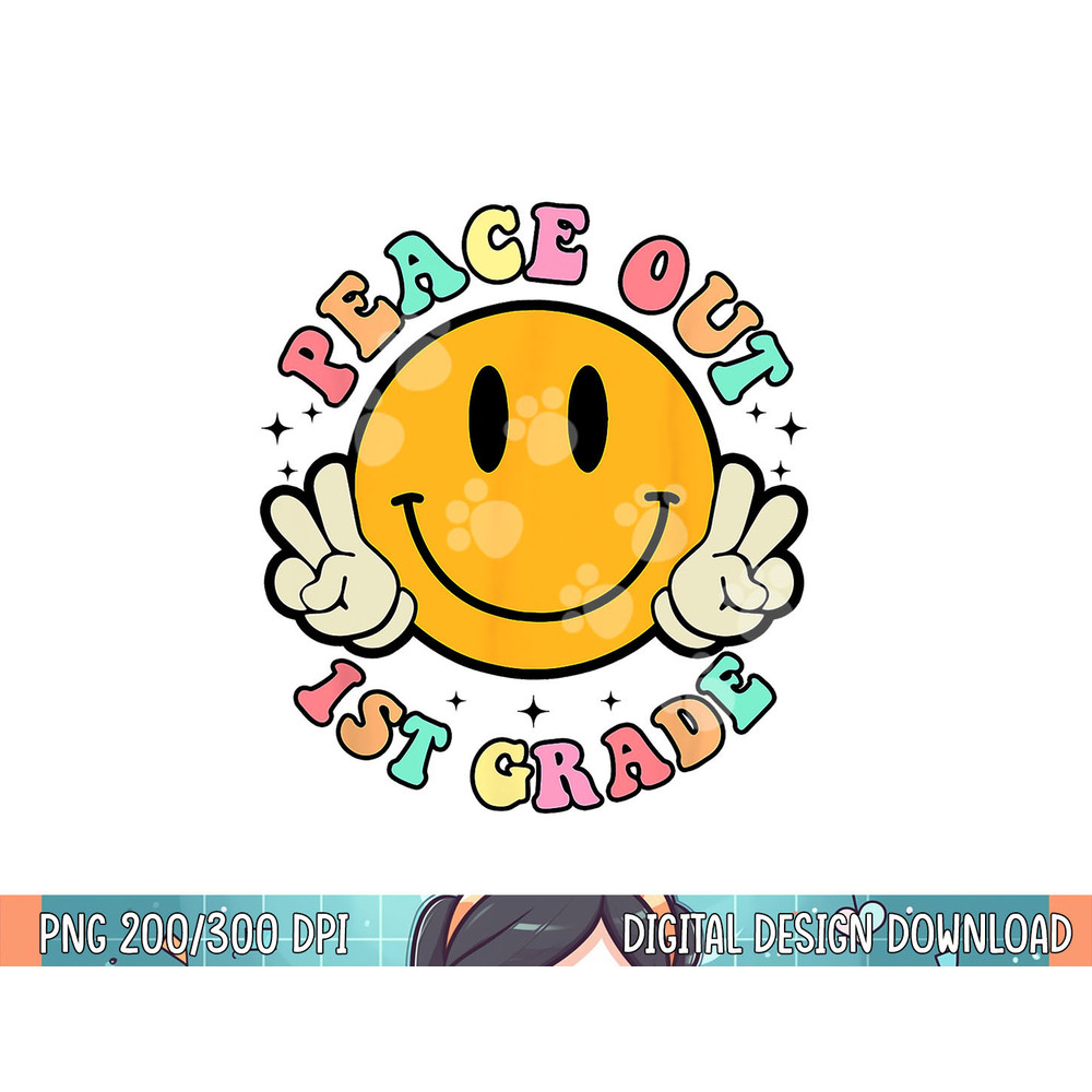 Retro Last Day Of School Peace Out 1st Grade Teacher Kids png, sublimation.jpg