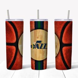 utah jazz 20oz skinny tumbler template png, nba utah jazz tumbler wrap png, nba basketball tumbler sublimation design