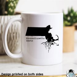 massachusetts roots coffee mug state map ma gift
