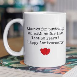 36th anniversary gift for husband, 36 year anniversary gift for him, funny wedding anniversary mug, anniversary gift for