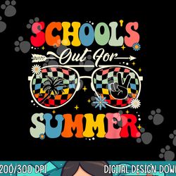 retro last day of school s out for summer teacher boys girls  png, sublimation copy