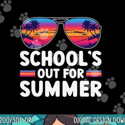 retro last day of school schools out for summer teacher  png, sublimation copy
