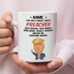 personalized gift for preacher, preacher trump funny gift, preacher birthday gift, preacher gift, preacher mug, funny gi
