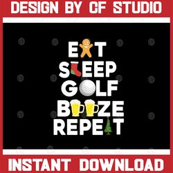 eat sleep golf repeat svg cut file  instant download | printable vector clip art | golf svg  print | vector svg