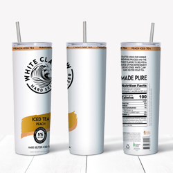 iced tea peach 20 oz skinny tumbler sublimation design, iced tea peach tumbler png, digital download