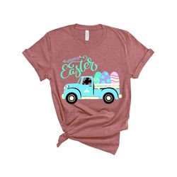 happy easter shirt, happy easter truck shirt, womens easter shirt, easter day,easter shirt,easter family shirt, easter m