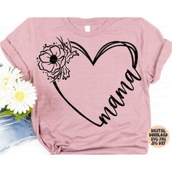 mama heart svg, png, jpg, dxf, mama svg, mama dxf, mama jpg, mama png, mama cut file, mother's day svg, silhouette, cric