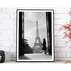 Woman in Paris, France Vintage Photograph - Art Deco, Canvas Print, Gift Idea, Print Buy 2 Get 1 Free