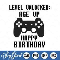 digital,cut file,silhouette,cricut,clipart,svg,birthday,gamer,video game,unlocked,sixth,6th,level 6