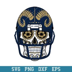 Skull Helmet Los Angeles Rams Svg, Los Angeles Rams Svg, NFL Svg, Png Dxf Eps Digital File