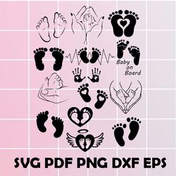 baby feet Svg, baby feet Clipart, baby feet Digital clipart, baby feet Png, baby feet eps, baby feet dxf, baby feet