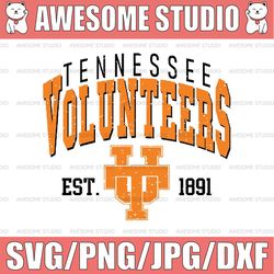 Vintage 90's Tennessee Volunteers Svg, Tennessee Svg , Vintage Style University Of Tennessee Png Svg dxf NCAA Svg, NCAA