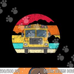 retro yellow school bus for school bus driver and busman png, sublimation copy