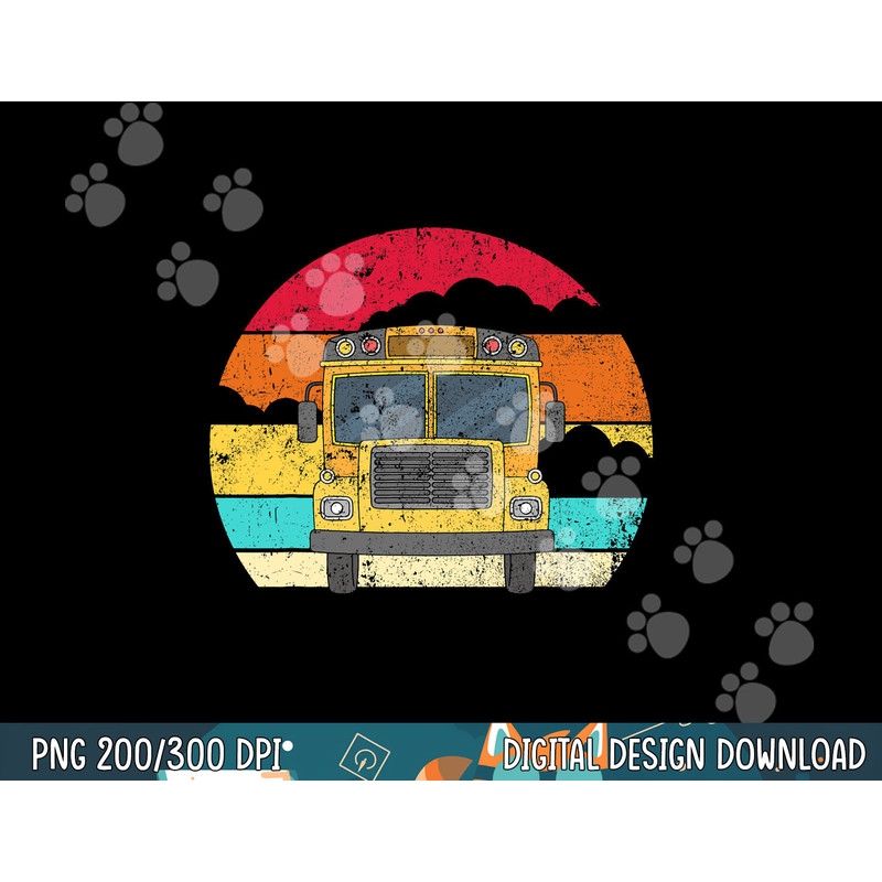 Retro Yellow School Bus for School Bus Driver and Busman  png, sublimation copy.jpg