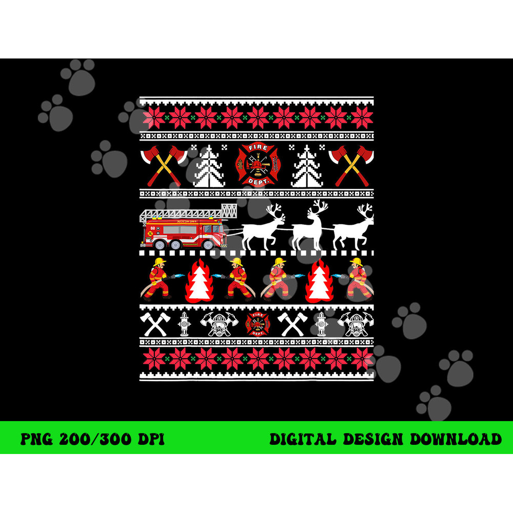 Firefighter Ugly Christmas Sweater, Fireman Fire Department png, sublimation copy.jpg