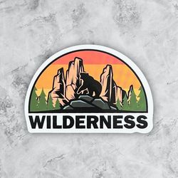 wilderness sticker, live love camp sticker, travel vinyl sticker, camping sticker, camp sticker