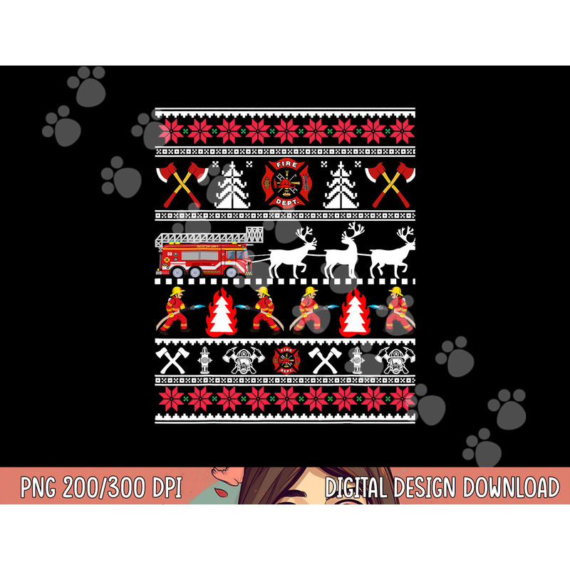 Firefighter Ugly Christmas Sweater, Fireman Fire Department png, sublimation copy.jpg