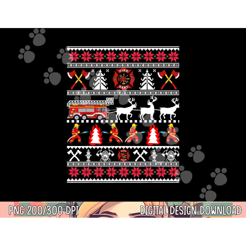 Firefighter Ugly Christmas Sweater, Fireman Fire Department png, sublimation copy.jpg