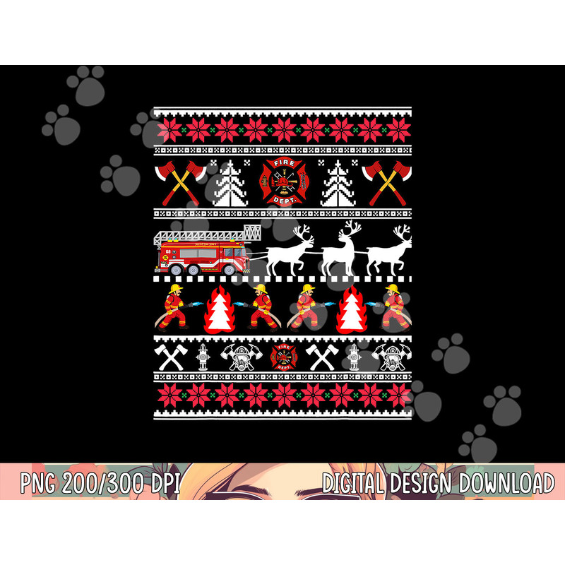 Firefighter Ugly Christmas Sweater, Fireman Fire Department png, sublimation copy.jpg