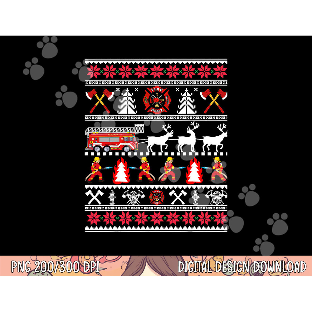 Firefighter Ugly Christmas Sweater, Fireman Fire Department png, sublimation copy.jpg