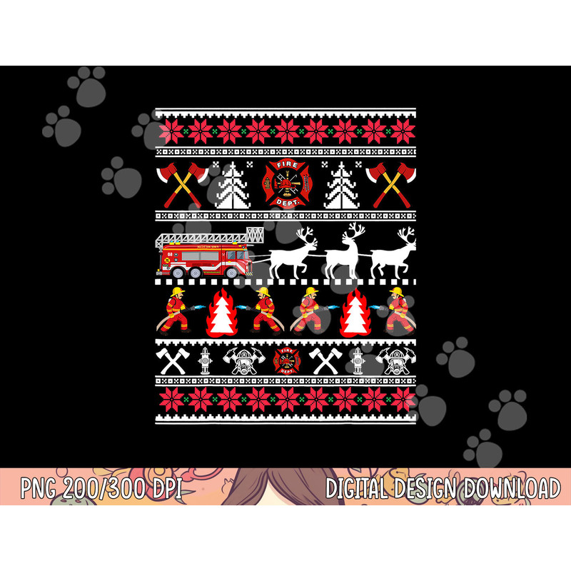 Firefighter Ugly Christmas Sweater, Fireman Fire Department png, sublimation copy.jpg