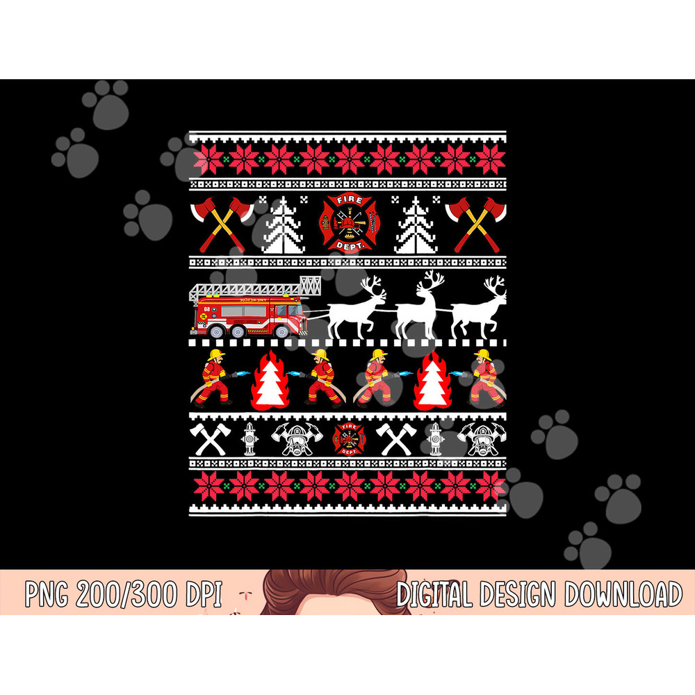 Firefighter Ugly Christmas Sweater, Fireman Fire Department png, sublimation copy.jpg