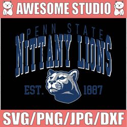 Vintage 90's Penn State Nittany Lions Svg, Penn State Svg, Vintage Style University Of Penn State Png Svg dxf NCAA Svg,