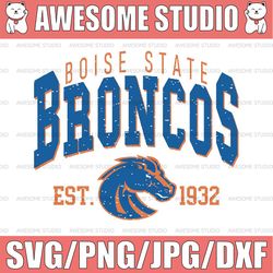 Vintage 90's Boise State Broncos Svg, Boise Svg, Vintage Style University Of Boise Png Svg dxf NCAA Svg, NCAA Sport Svg,