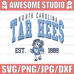 Vintage 90's North Carolina Tar Heels Svg, North Carolina Svg, Vintage Style University Of North Carolina Png Svg dxf NC