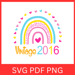 vintage 2016 retro svg | vintage 2016 svg design | vintage 2016 sublimation designs | printable art | digital download