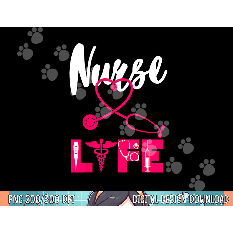 RN LVN CNA Nurse Life Medical Cool Nursing Graduate Gift png, sublimation.jpg