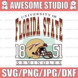 Florida Ets 1851 State Football Team Svg, Florida State png, Unversty png, Digital Download, N.C.A.A png, download