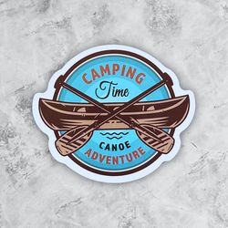 canoe sticker, live love camp sticker, travel vinyl sticker, camping sticker, camp sticker