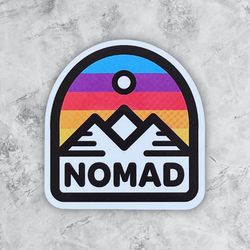 nomad sticker, live love camp sticker, travel vinyl sticker, camping sticker, camp sticker
