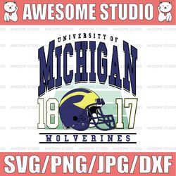 Michigan Svg, Michigan Fan Svg, Vintage Style University Of Michigan Png Svg dxf NCAA Svg