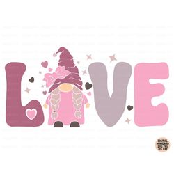 love gnome svg, png, jpg, dxf, valentine's day svg, gnome svg, love svg, valentines gnome cut file, valentine gnome svg,