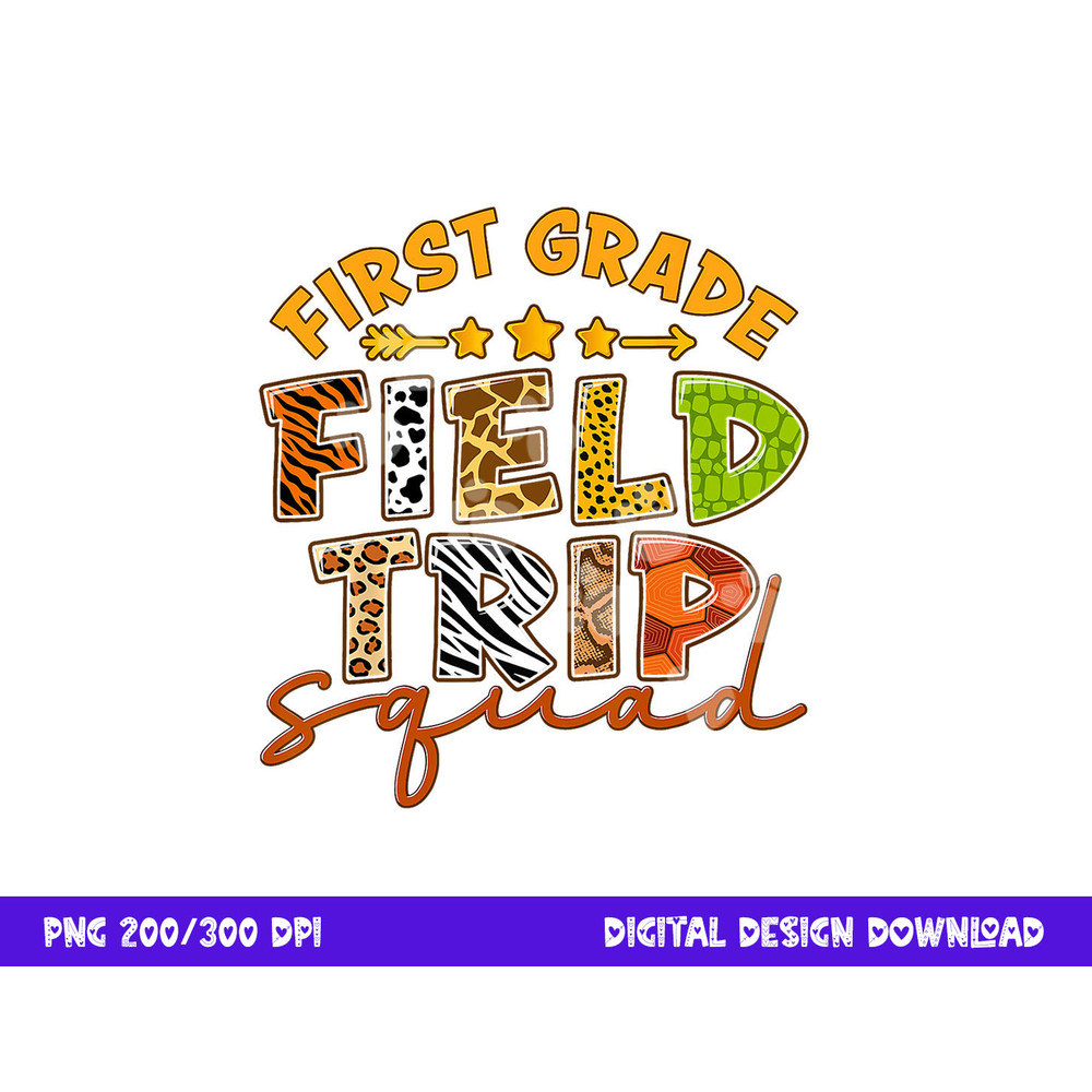 First Grade Zoo Field Trip Squad Matching Students Teacher png, sublimation copy.jpg