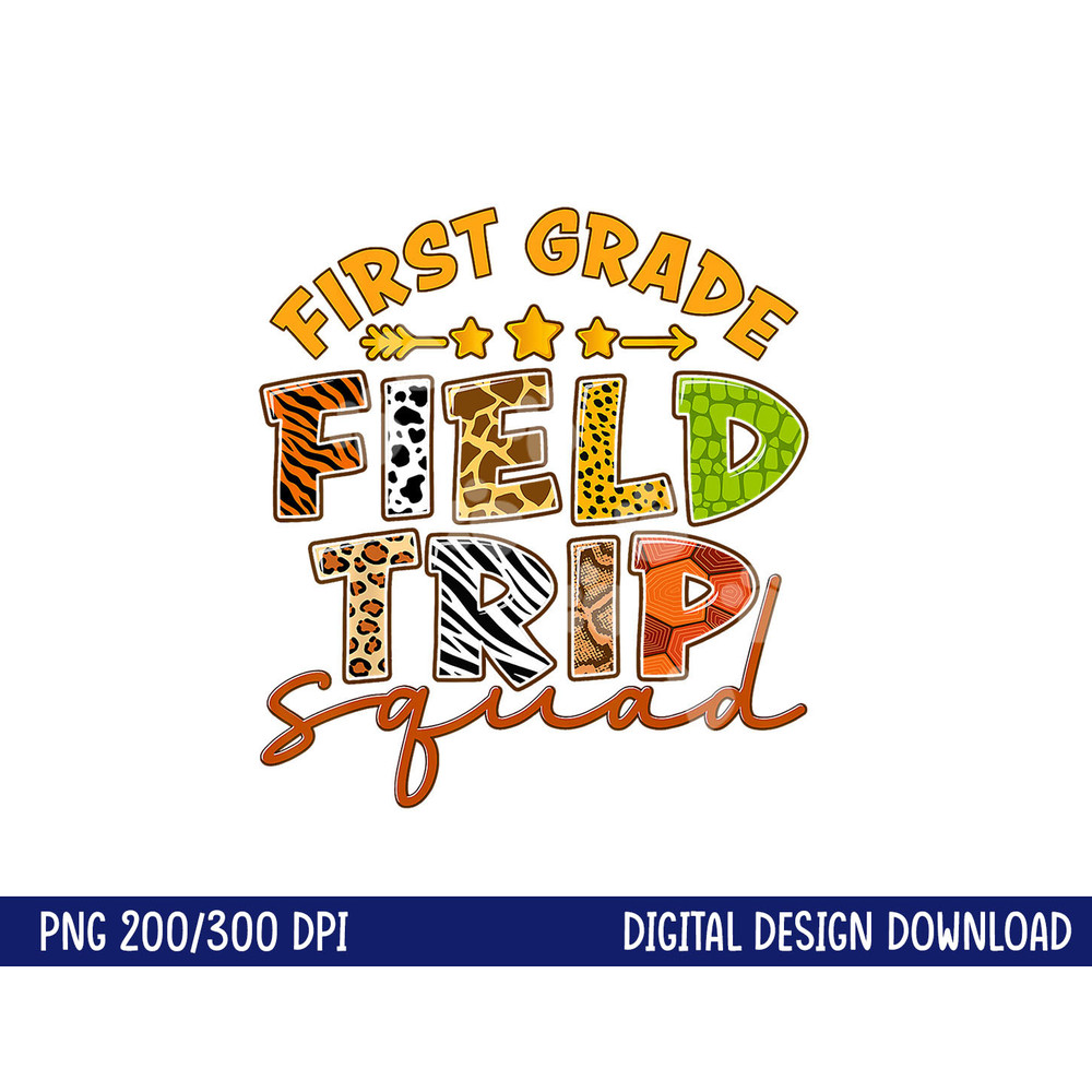 First Grade Zoo Field Trip Squad Matching Students Teacher png, sublimation copy.jpg